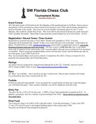 Tournament Rules and Event Format - SW Florida Chess