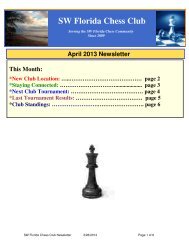 April 2013 Newsletter - SW Florida Chess Club