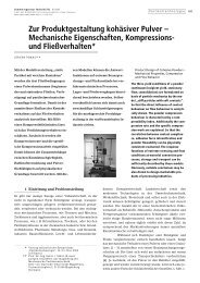 Zur Produktgestaltung kohäsiver Pulver ± Mechanische ...