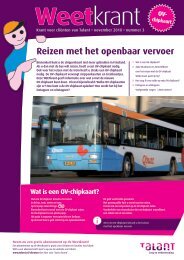 Klik hier om de Weetkrant te bekijken en lezen - Talant