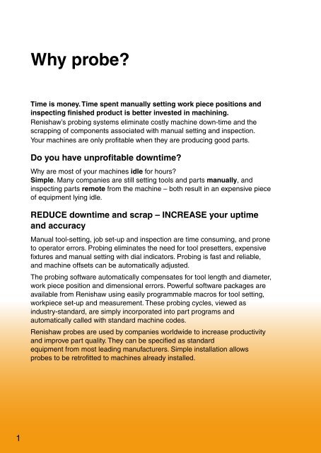 Renishaw Probes for CNC Machine Tools - 8/23/2013 9:35 PM 