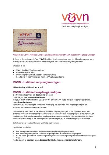 V&VN Justitieel verpleegkundigen. V&VN Justitieel Verpleegkundigen