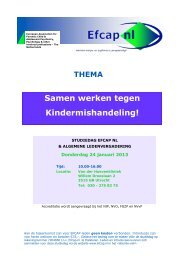 definitieve aankondiging Studiedag Efcap-nl 24 januari 2013