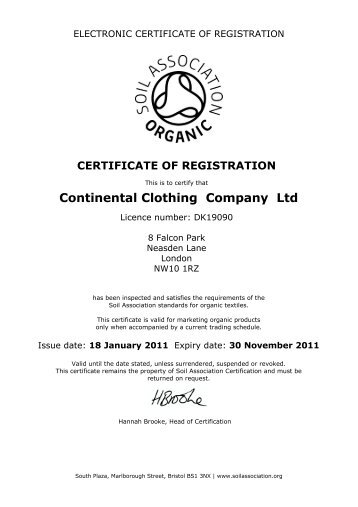 Continental Clothing Company Ltd - organic-fair-shirt.com