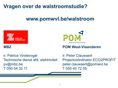 Verwelkoming en inleiding - POM West-Vlaanderen