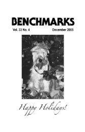 Benchmarks - December 2005 - Soft Coated Wheaten Terrier Club ...