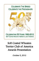 SCWTCA 2011 Awards Booklet - Soft Coated Wheaten Terrier Club ...