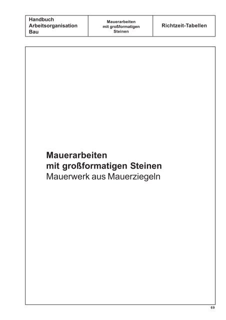 Handbuch Arbeitsorganisation Bau