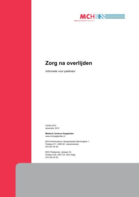 Zorg na overlijden - Medisch Centrum Haaglanden