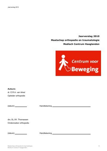 Jaarverslag 2010.pdf - Medisch Centrum Haaglanden
