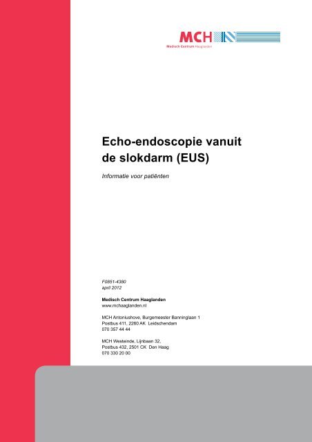 Echo-endoscopie vanuit de slokdarm (EUS) - Medisch Centrum ...