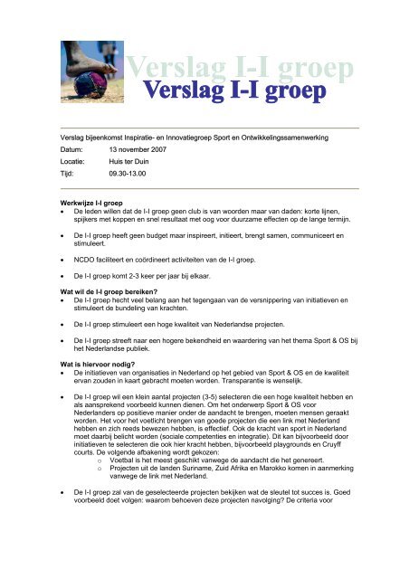 Verslag bijeenkomst Inspiratie- en Innovatiegroep Sport en ...