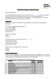 Voorbeeld EnquÃªte Ledenonderzoek - SportServiceDesk