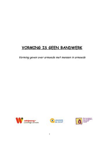 Vorming is geen bandwerk! - Netwerk Tegen Armoede