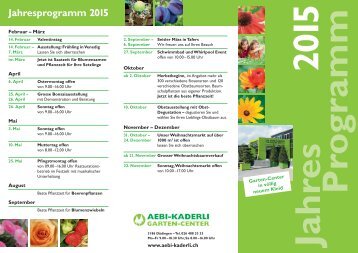 Jahres- und Kursprogramm 2015