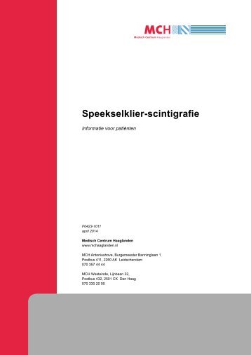 Speekselklier-scintigrafie - Medisch Centrum Haaglanden