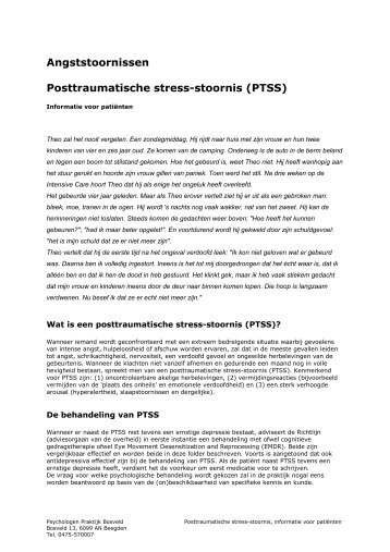 Folder posttraumatische stress - Psychologen praktijk Bosveld.