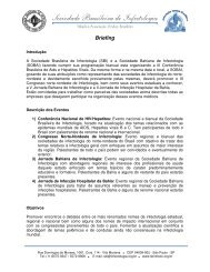 Briefing eventos SBI-SOBAI - Sociedade Brasileira de Infectologia