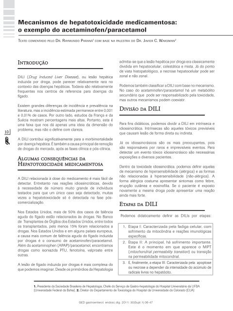 GED Rev Suplemento Hepatotoxicidade - Sociedade Brasileira de ...