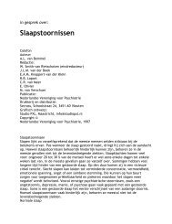 Folder slaapstoornissen - Psychologen praktijk Bosveld.