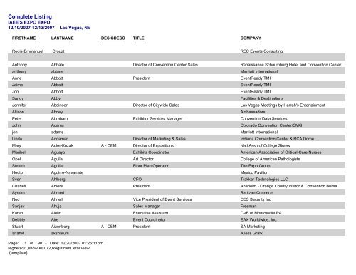 Complete Listing - IAEE