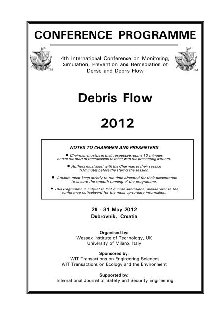 Debris Flow 2012 - IUC