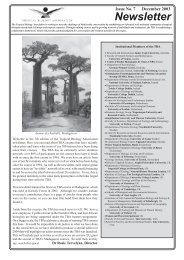 TBA newsletter 2003 - Tropical Biology Association