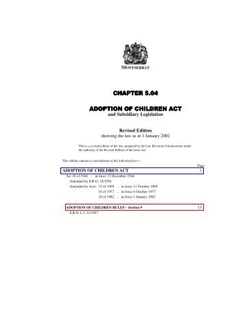 Adoption of Children Act