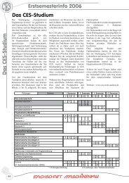 CES Teil Erstsemesterinfo 2006 - Fachschaft Maschinenbau