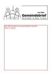 Gemeindebrief 1. Seite Juni 2009 - Erfurt, Dom St. Marien