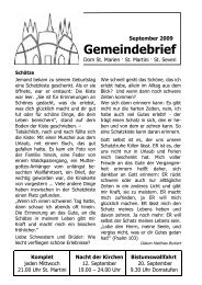 Gemeindebrief 1. Seite Sept.2009