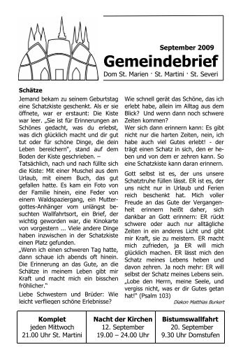 Gemeindebrief 1. Seite Sept.2009