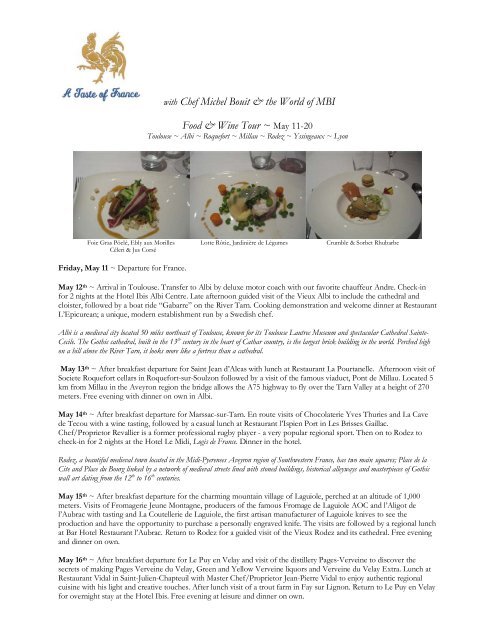 Chef Michel Bouit & the World of MBI - A Taste of France with Chef ...