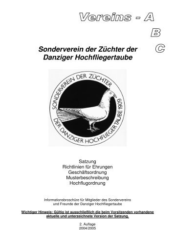 SV-Satzung 1 - SV der Danziger Hochflieger