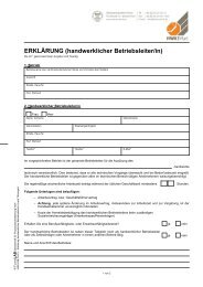 Erklärung handwerklicher Betriebsleiter - Kompetenzzentren