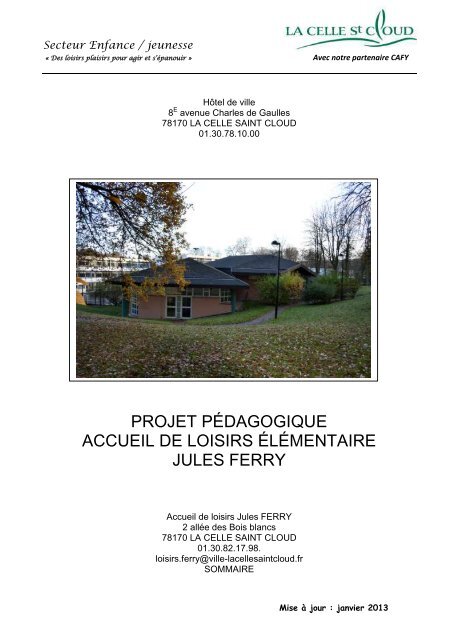 PROJET PEDAGOGIQUE ACCUEIL DE LOISIRS HENRI DUNANT