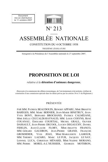 proposition de loi - AssemblÃ©e nationale