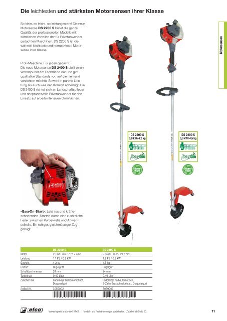 Produktekatalog Forst- und Gartengeräte von EFCO 2015