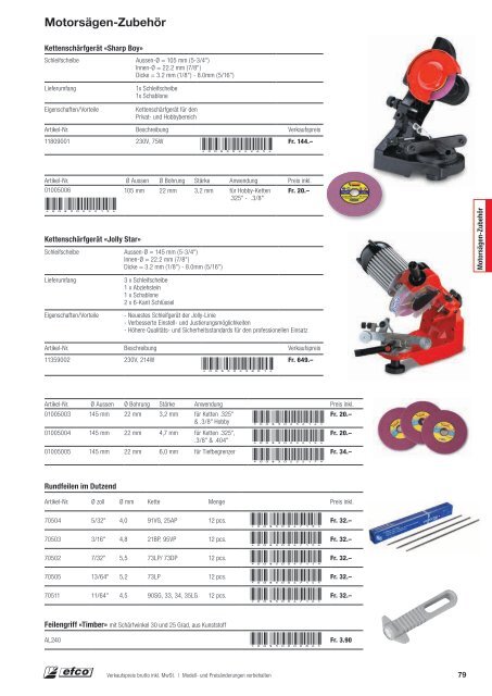 Produktekatalog Forst- und Gartengeräte von EFCO 2015