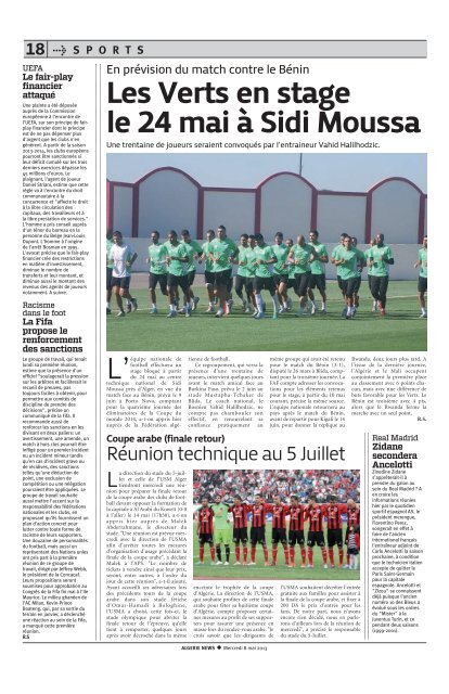 Fr-08-05-2013 - Algérie news quotidien national d'information