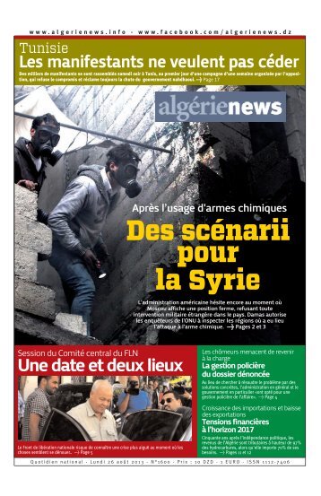 Fr-26-08-2013 - Algérie news quotidien national d'information