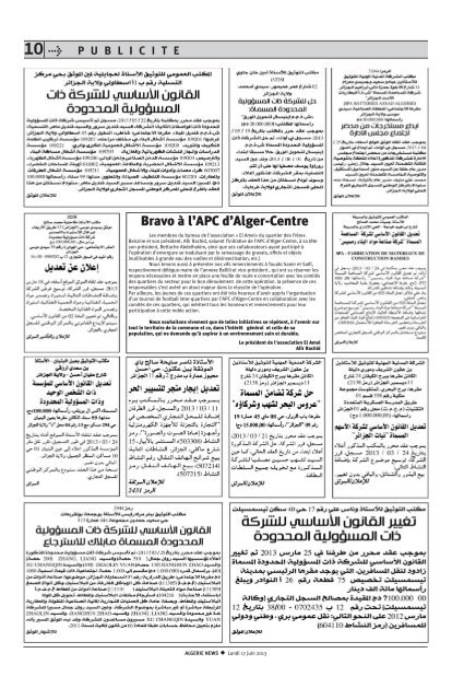 Fr-17-06-2013 - Algérie news quotidien national d'information