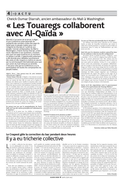Fr-17-06-2013 - Algérie news quotidien national d'information