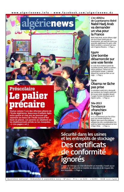 Fr-08-09-2013 - Algérie news quotidien national d'information