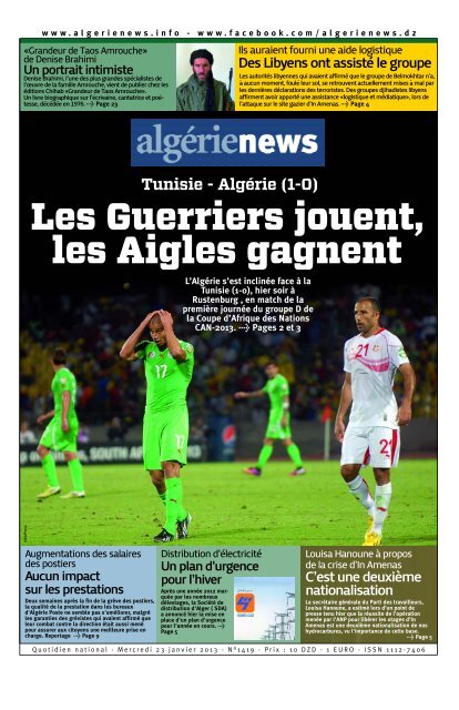 Mise en page 1 - AlgÃ©rie news quotidien national d'information