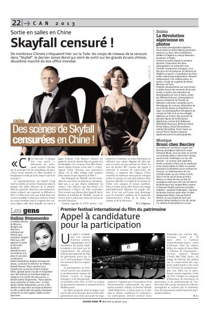 Mise en page 1 - AlgÃ©rie news quotidien national d'information