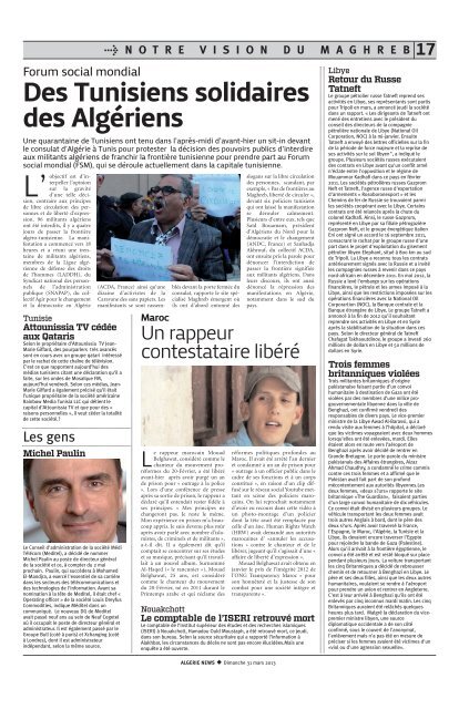 Mise en page 1 - AlgÃ©rie news quotidien national d'information
