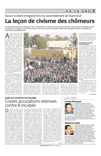 Mise en page 1 - AlgÃ©rie news quotidien national d'information