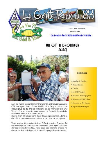 Un OM A L'Honneur F6AFJ - Association des radioamateurs du Var