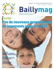 Le Baillymag nÂ°5 - Bailly-Romainvilliers